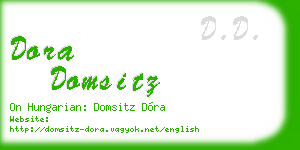 dora domsitz business card